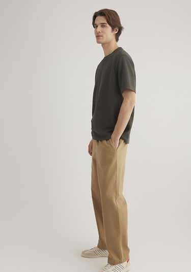  Mavi Haki Basic Tişört Loose Fit / Bol Rahat Kesim 0612726-71587