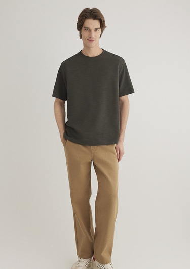  Mavi Haki Basic Tişört Loose Fit / Bol Rahat Kesim 0612726-71587