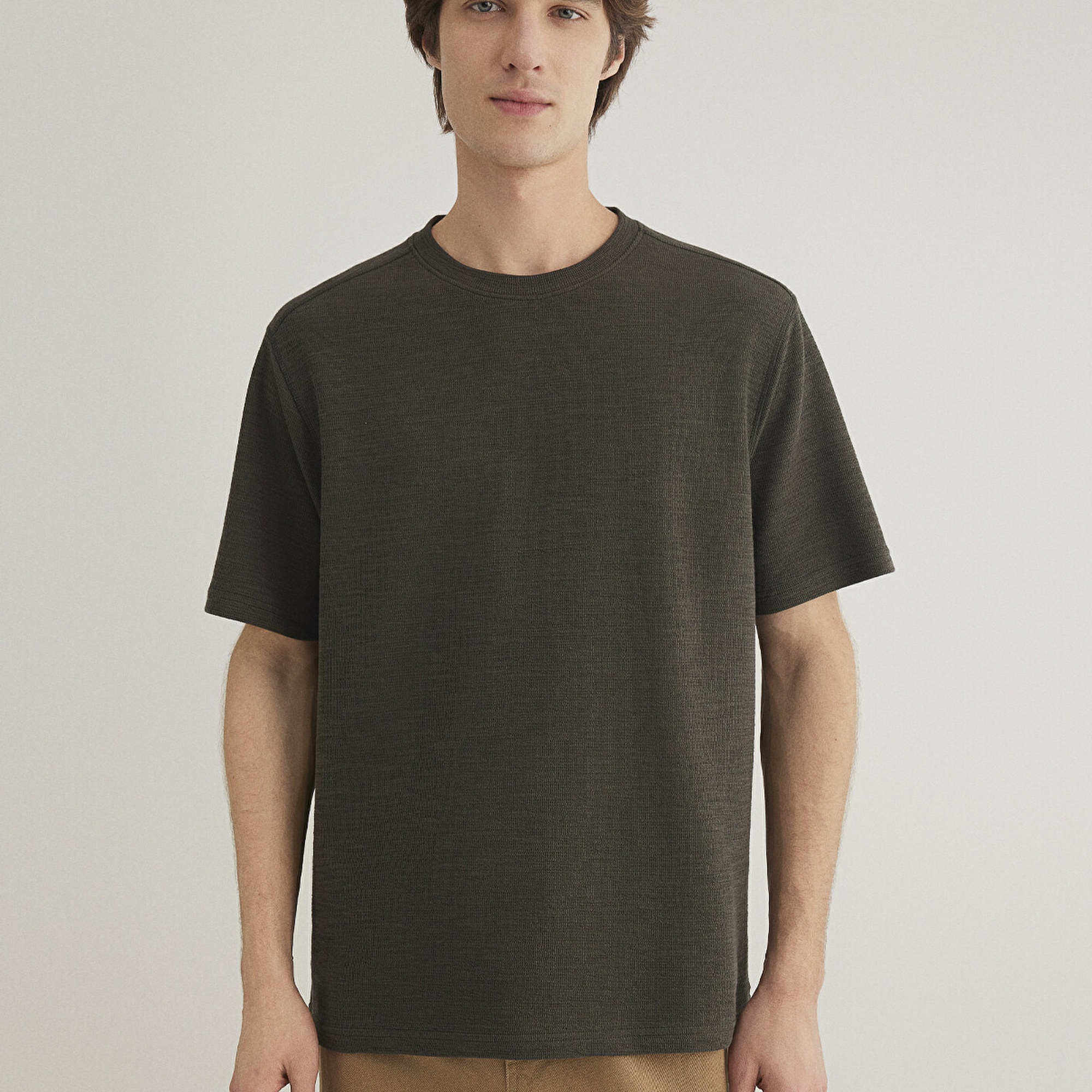 Mavi Haki Basic Tişört Loose Fit / Bol Rahat Kesim 0612726-71587