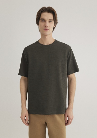  Mavi Haki Basic Tişört Loose Fit / Bol Rahat Kesim 0612726-71587