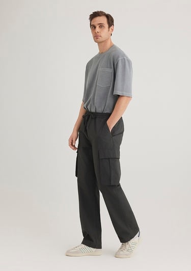  Mavi Siyah Kargo Pantolon 0010429-89939