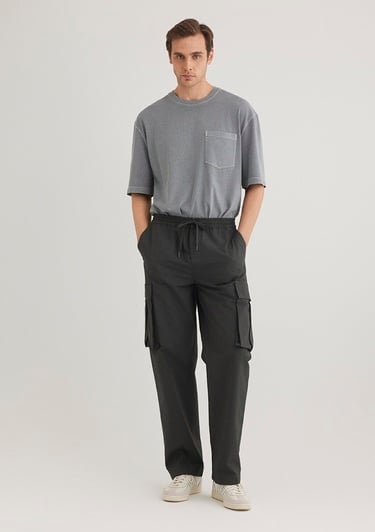  Mavi Siyah Kargo Pantolon 0010429-89939