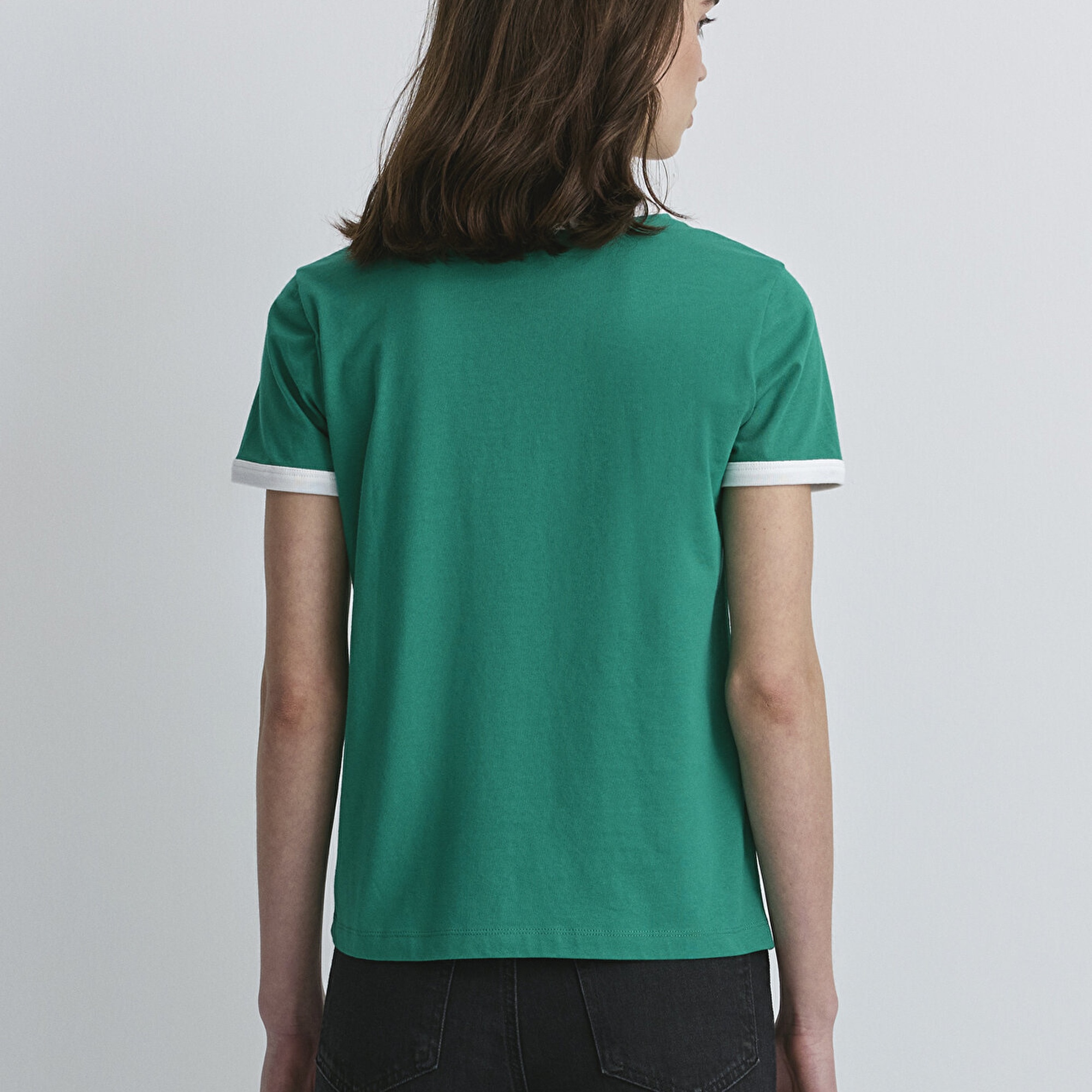 Mavi New York Baskılı Beyaz Biyeli Yeşil Tişört Slim Fit / Dar Kesim 1613061-71879