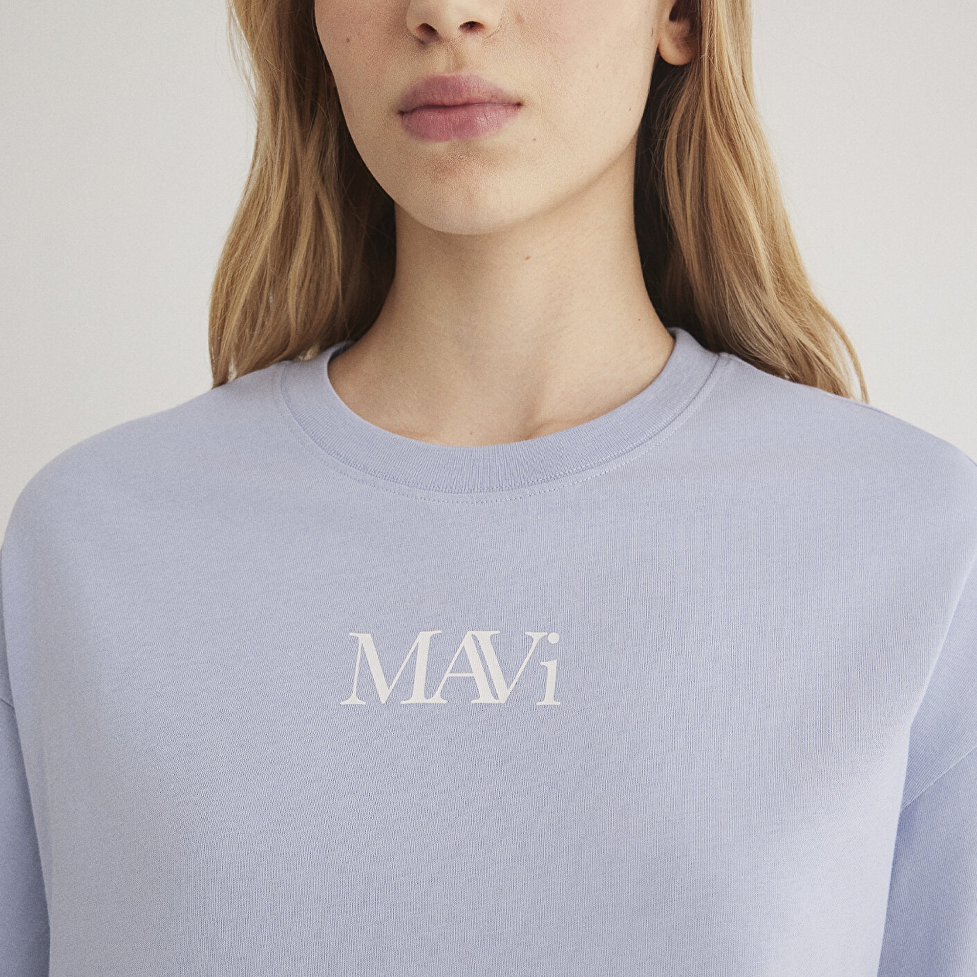 Mavi Mavi Logo Baskılı Lila Tişört Oversize / Geniş Kesim 1611593-85385