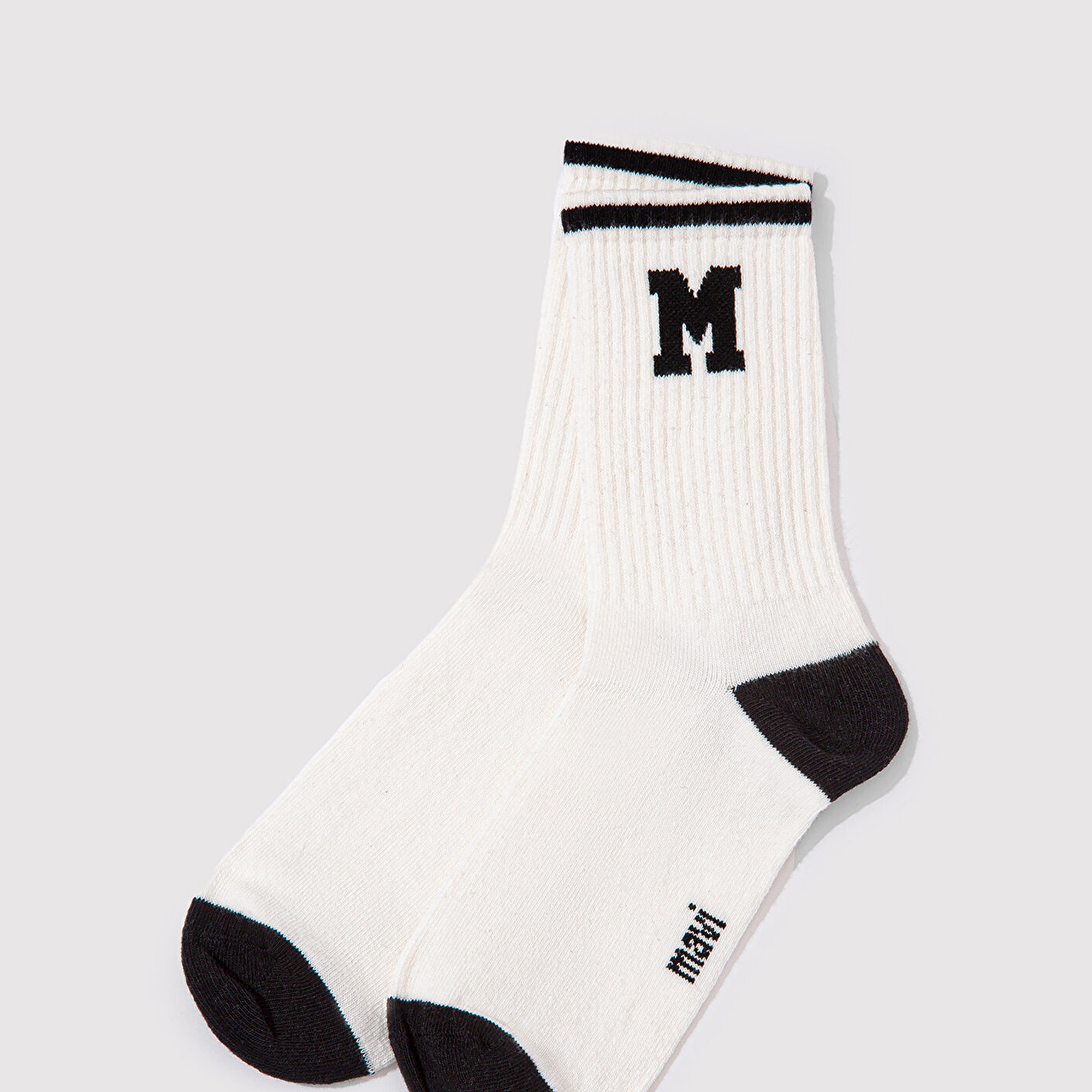 Mavi 2li Mavi Logo Detaylı Ekru Soket Çorap 1913258-620