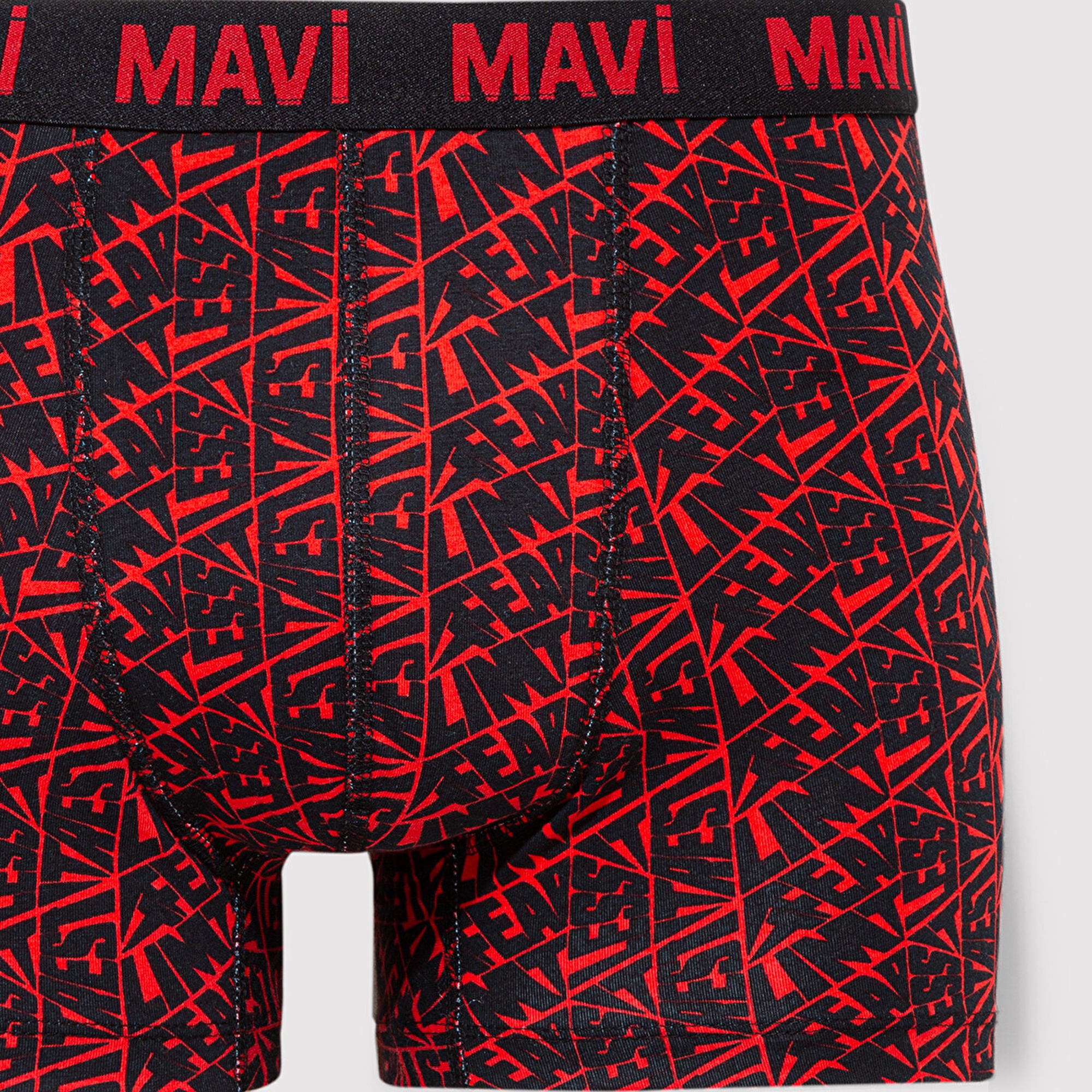 Mavi Baskılı Kırmızı Boxer 0911849-25111