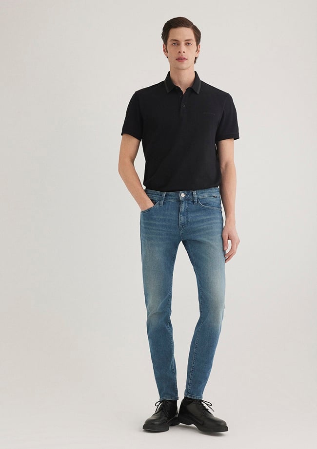  Mavi James Lux Black Gölgeli Puslu Indigo Mavisi Jean Pantolon 0042489352