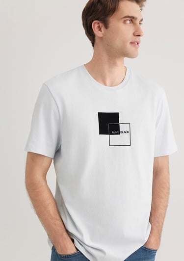  Mavi Mavi Black Baskılı Mavi Tişört Regular Fit / Normal Kesim 0612543-70793