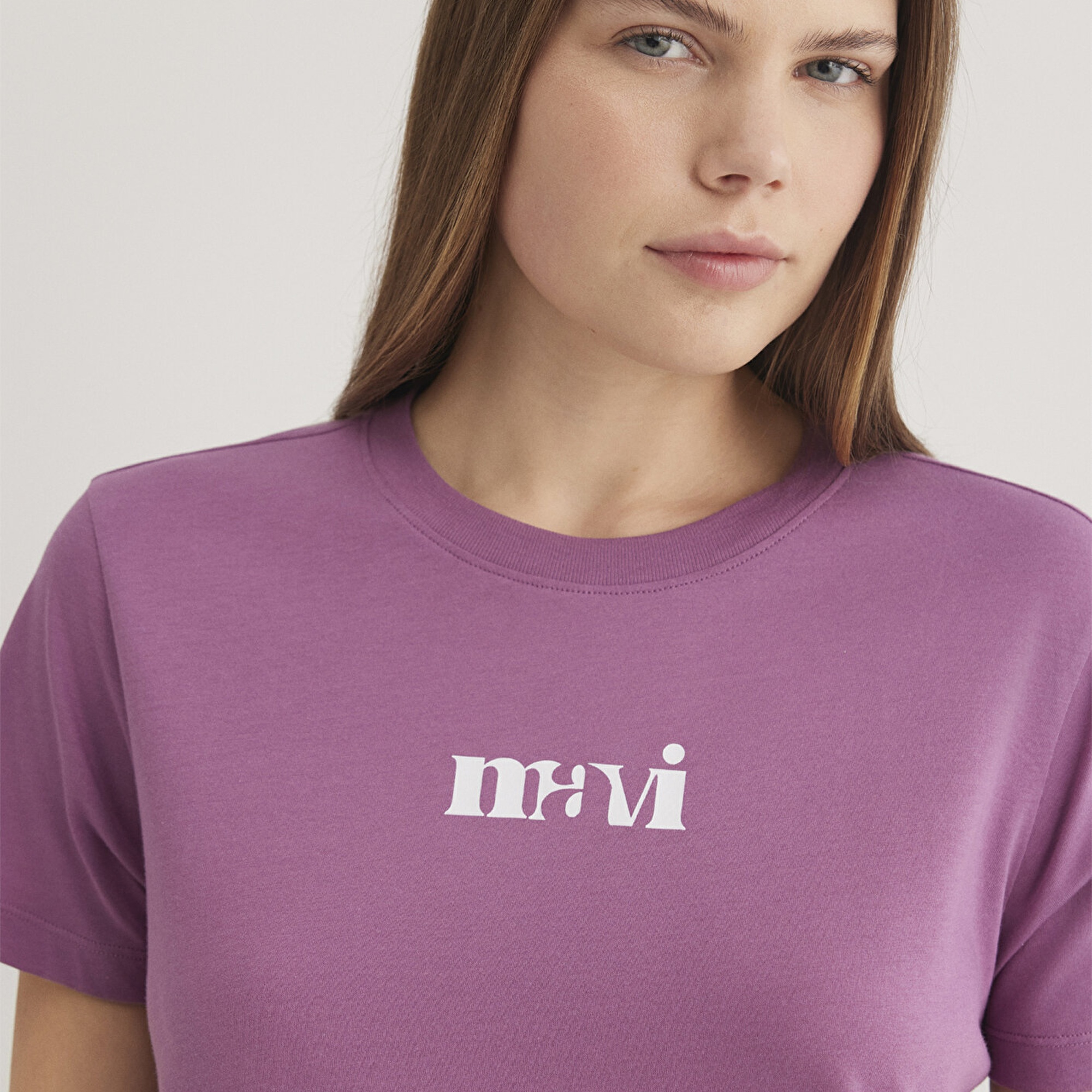 Mavi Mavi Baskılı Pembe Tişört Regular Fit / Normal Kesim 1612241-70987