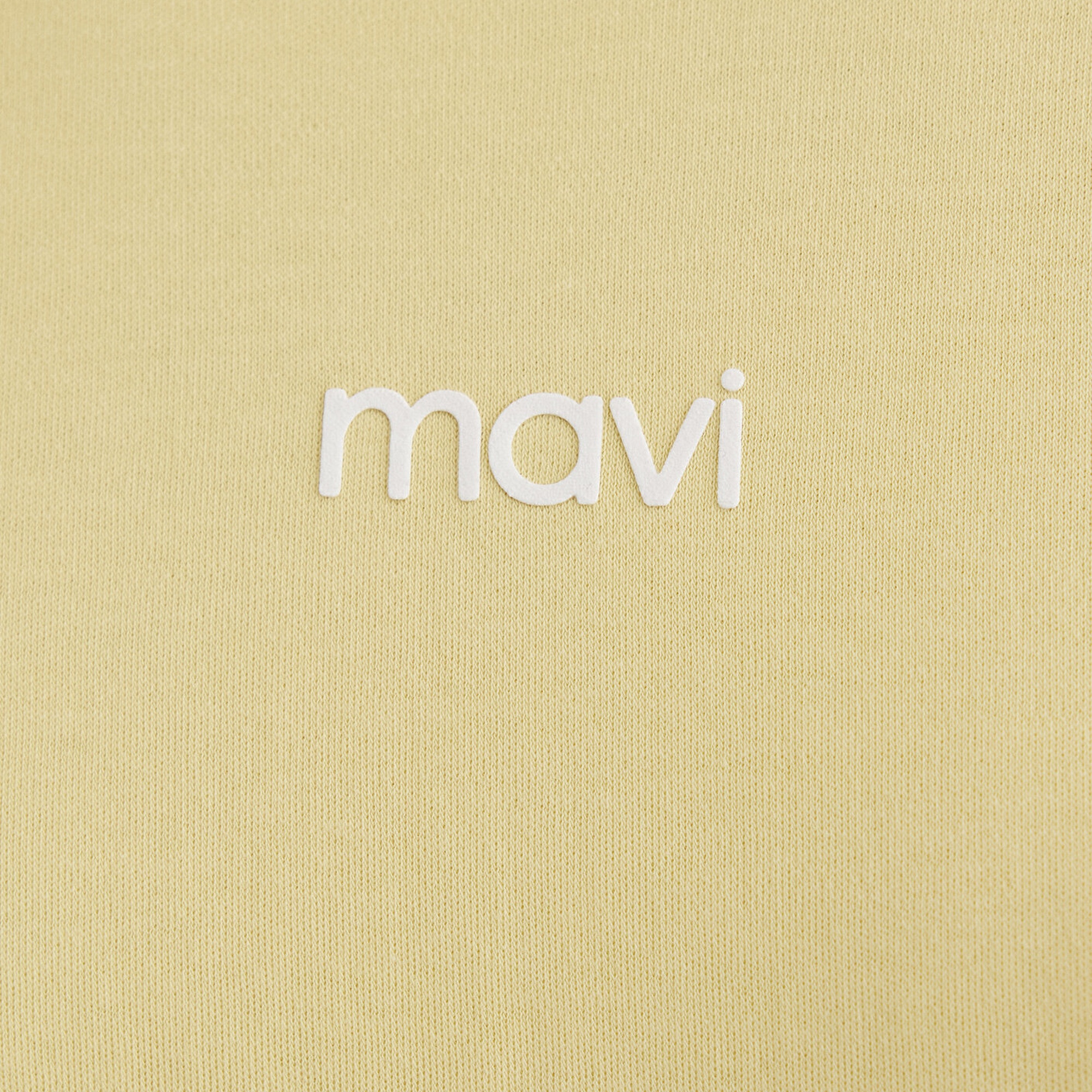 Mavi Mavi Logo Baskılı Sarı Tişört Loose Fit / Bol Rahat Kesim 1612829-71303