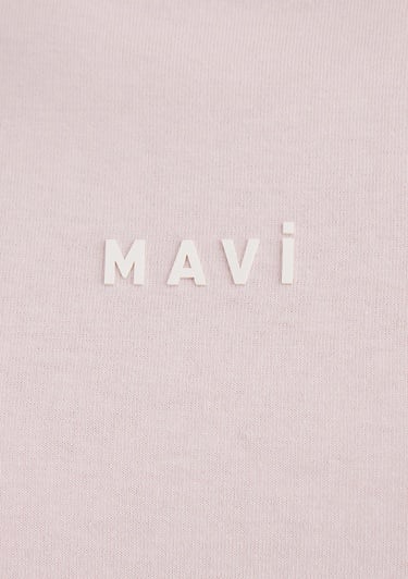  Mavi Mavi Baskılı Pembe Tişört Loose Fit / Bol Rahat Kesim 1612518-89200