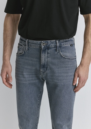  Mavi Milan Mavi Black Puslu Koyu Mavi-Gri Jean Pantolon 0081089341