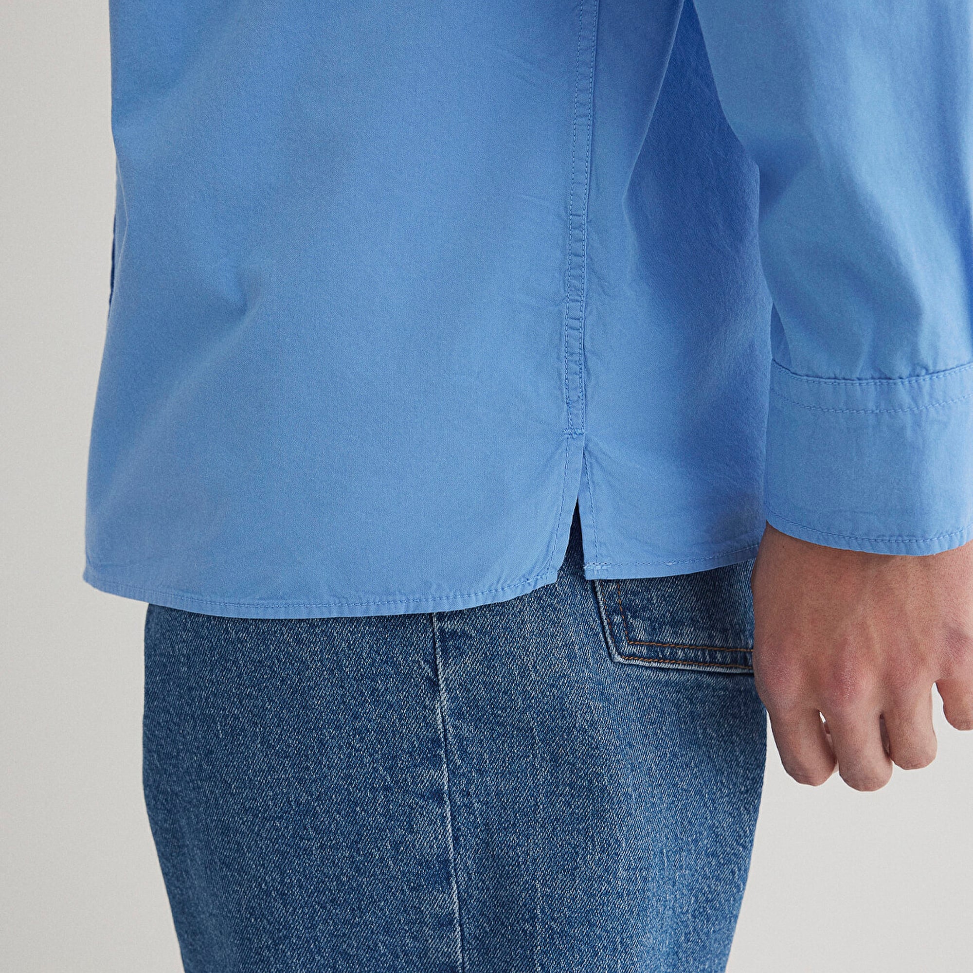 Mavi MVJNS Nakışlı Mavi Gömlek Loose Fit / Bol Rahat Kesim 0211432-70874