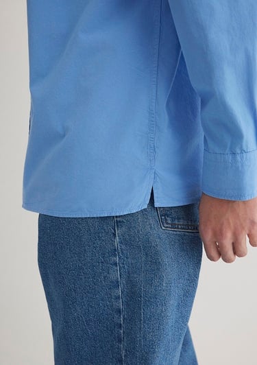  Mavi MVJNS Nakışlı Mavi Gömlek Loose Fit / Bol Rahat Kesim 0211432-70874