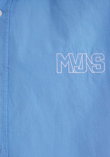  Mavi MVJNS Nakışlı Mavi Gömlek Loose Fit / Bol Rahat Kesim 0211432-70874