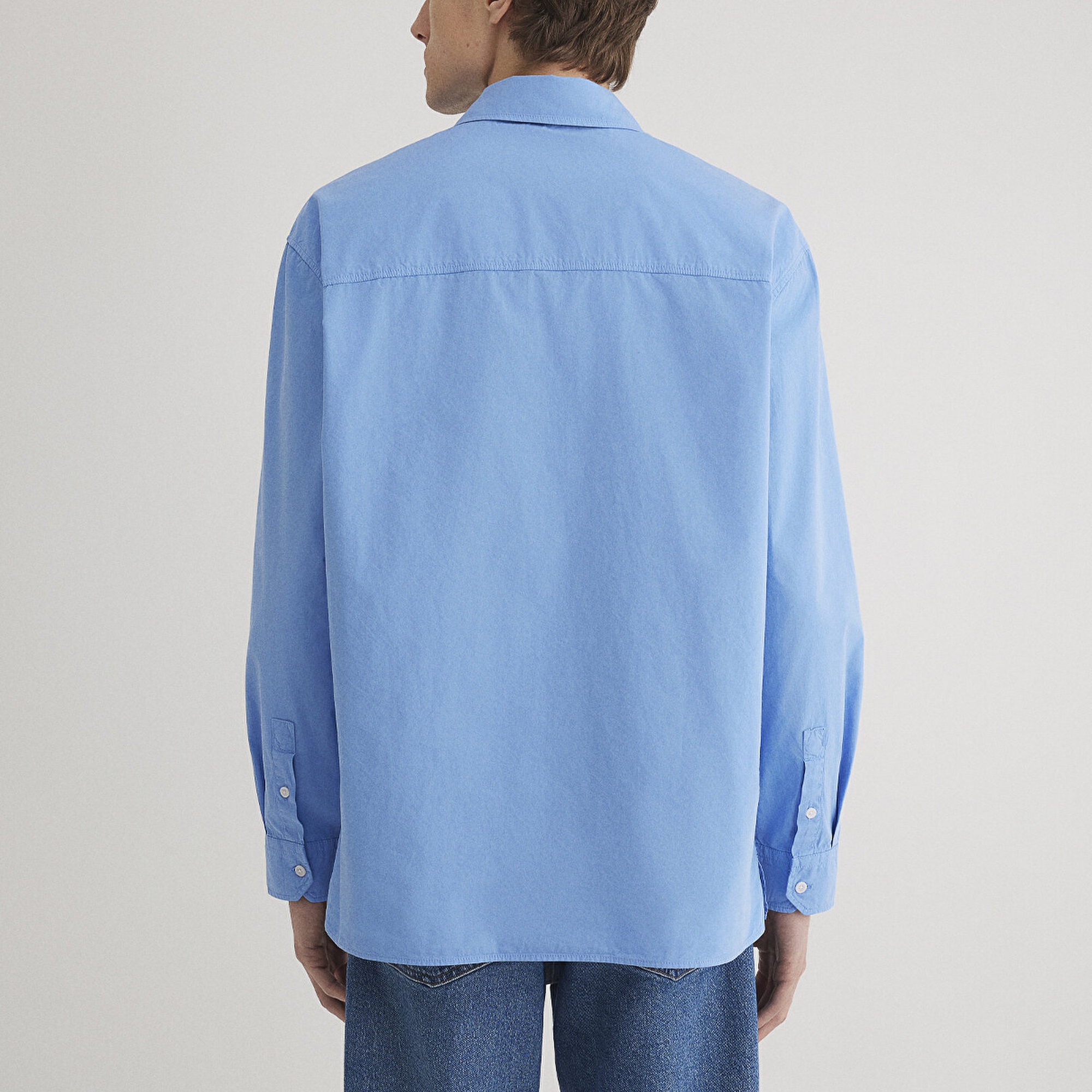 Mavi MVJNS Nakışlı Mavi Gömlek Loose Fit / Bol Rahat Kesim 0211432-70874