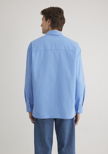  Mavi MVJNS Nakışlı Mavi Gömlek Loose Fit / Bol Rahat Kesim 0211432-70874