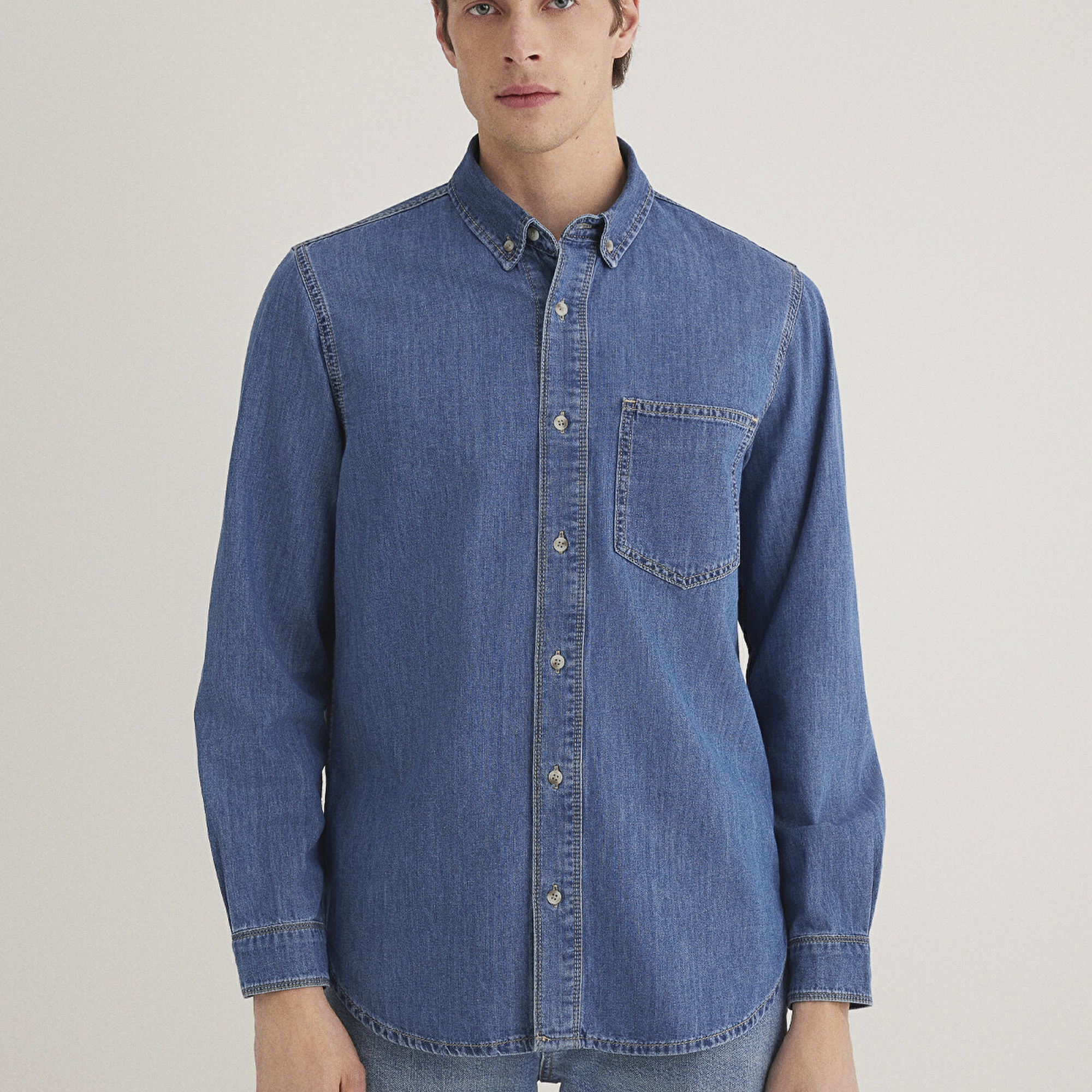 Mavi Jayden Classic Denim Indigo Mavisi Jean Gömlek Regular Fit / Normal Kesim 0211065-89294