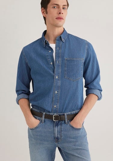  Mavi Jayden Classic Denim Indigo Mavisi Jean Gömlek Regular Fit / Normal Kesim 0211065-89294