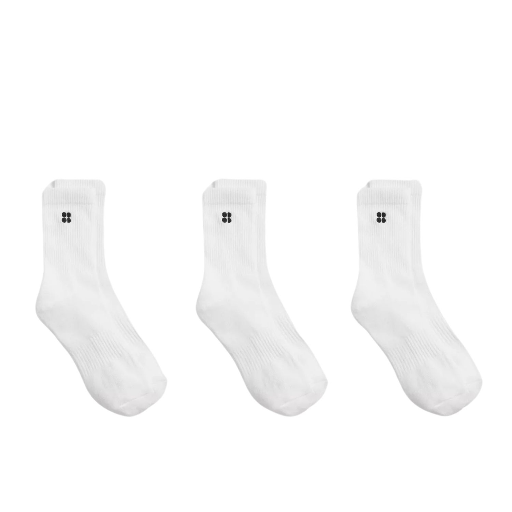 Sweaty Betty Essentials Crew Socks 3 Pack Kadın Beyaz Çorap