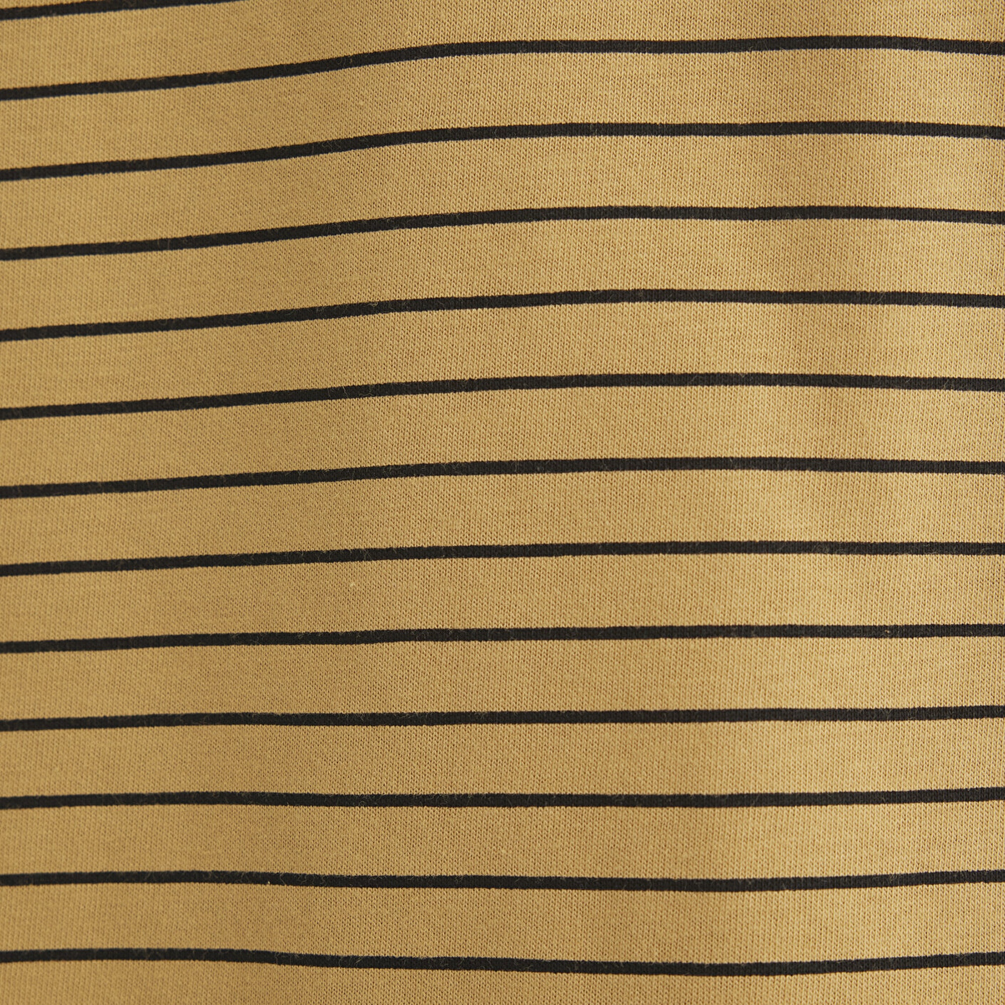 Mavi Baskılı Çizgili Hardal Tişört Loose Fit / Bol Rahat Kesim 0612495-70205