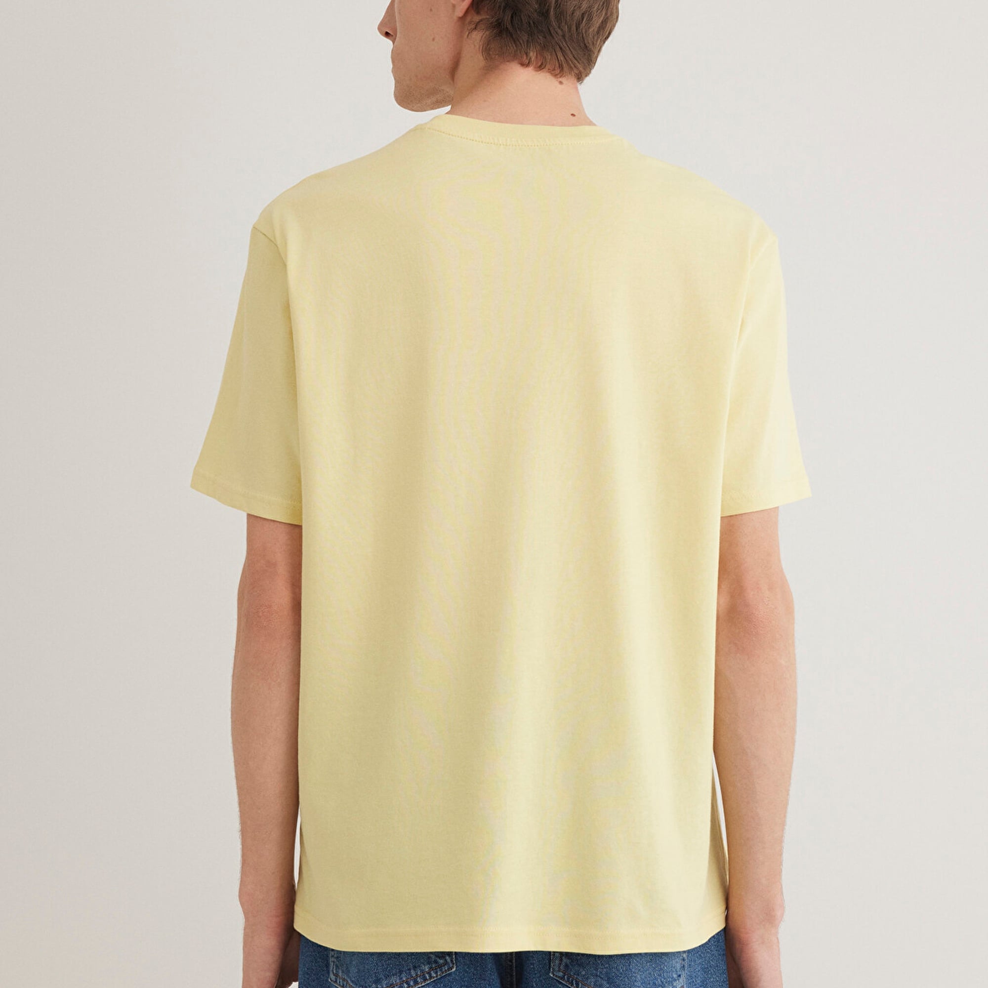 Mavi Müzik Baskılı Sarı Tişört Loose Fit / Bol Rahat Kesim 0612485-84567