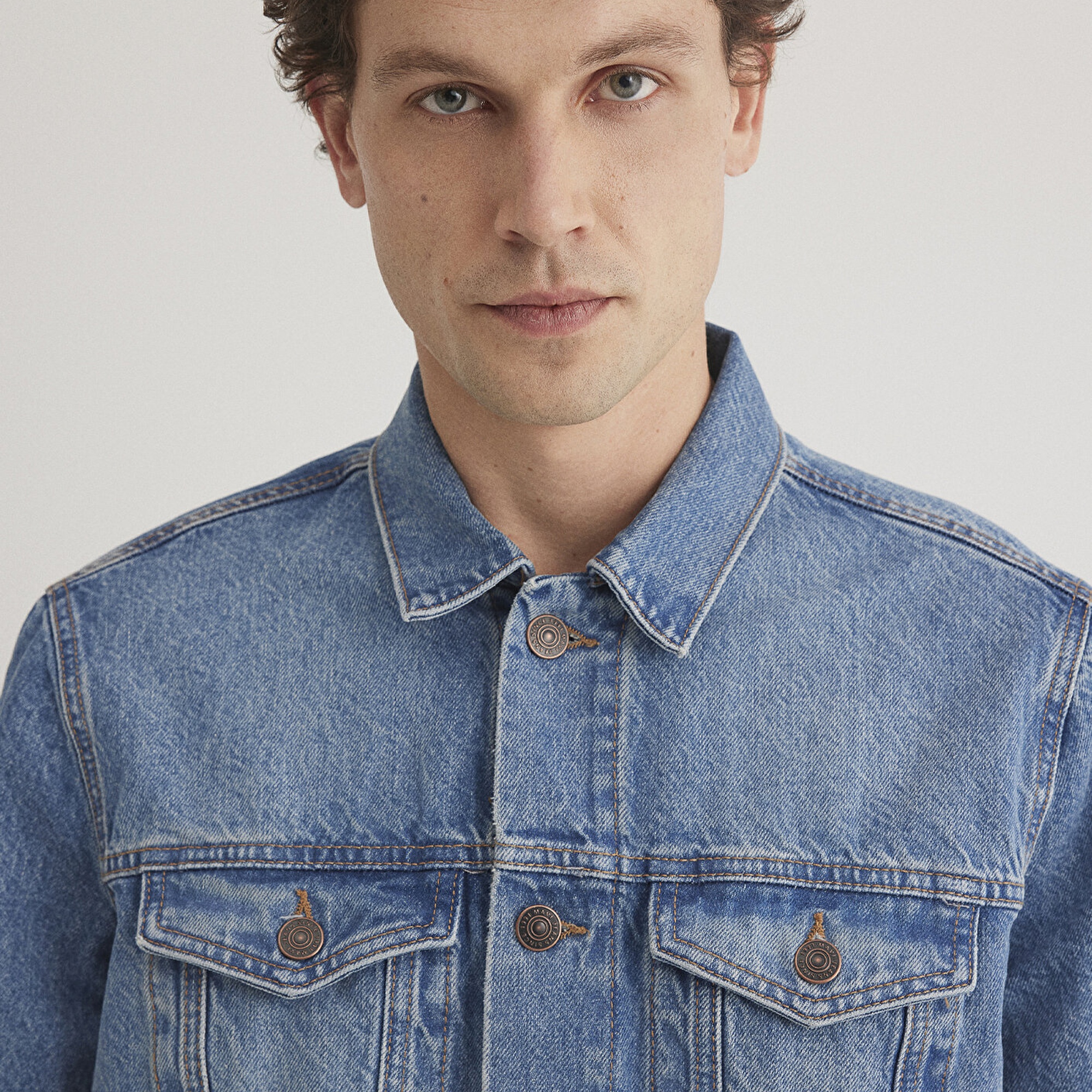 Mavi Drake Classic Denim Puslu Indigo Mavi Jean Ceket 010143-89136