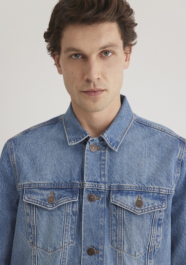  Mavi Drake Classic Denim Puslu Indigo Mavi Jean Ceket 010143-89136