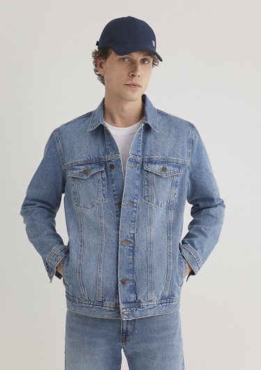  Mavi Drake Classic Denim Puslu Indigo Mavi Jean Ceket 010143-89136