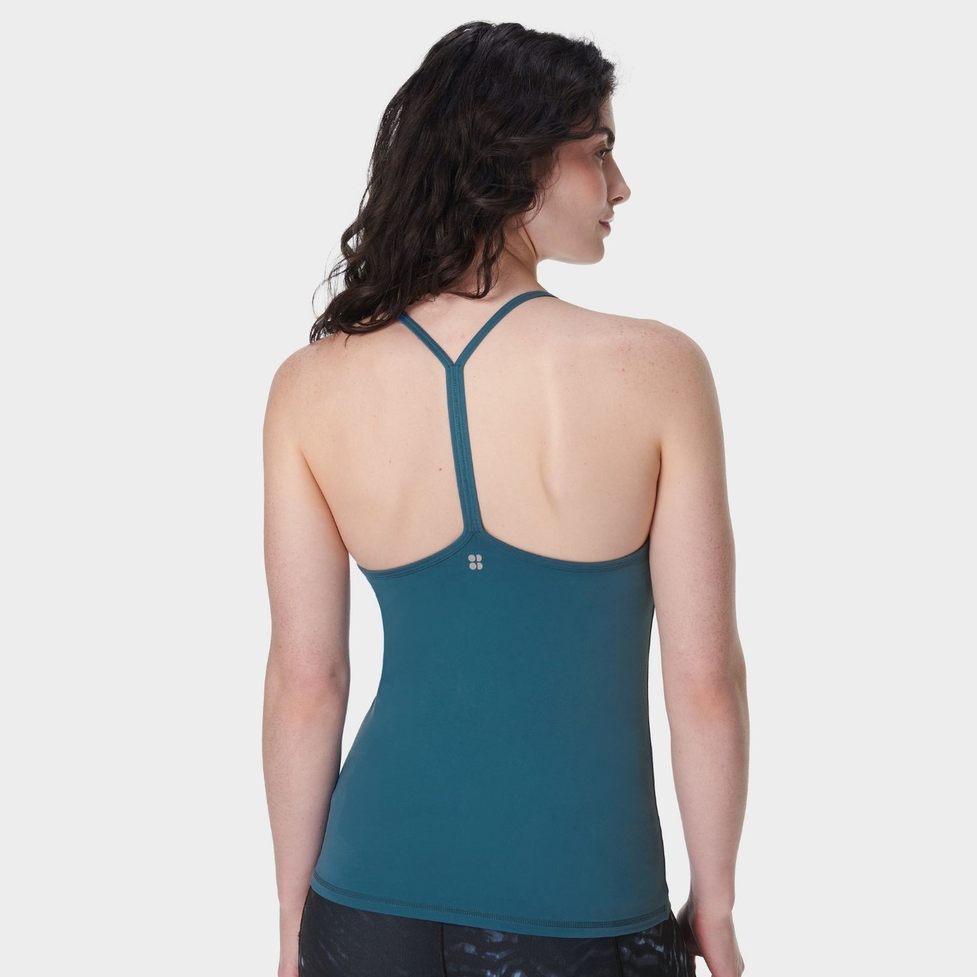 Sweaty Betty Soft Flow Double Up Tank Kadın Mavi Fitness Bra