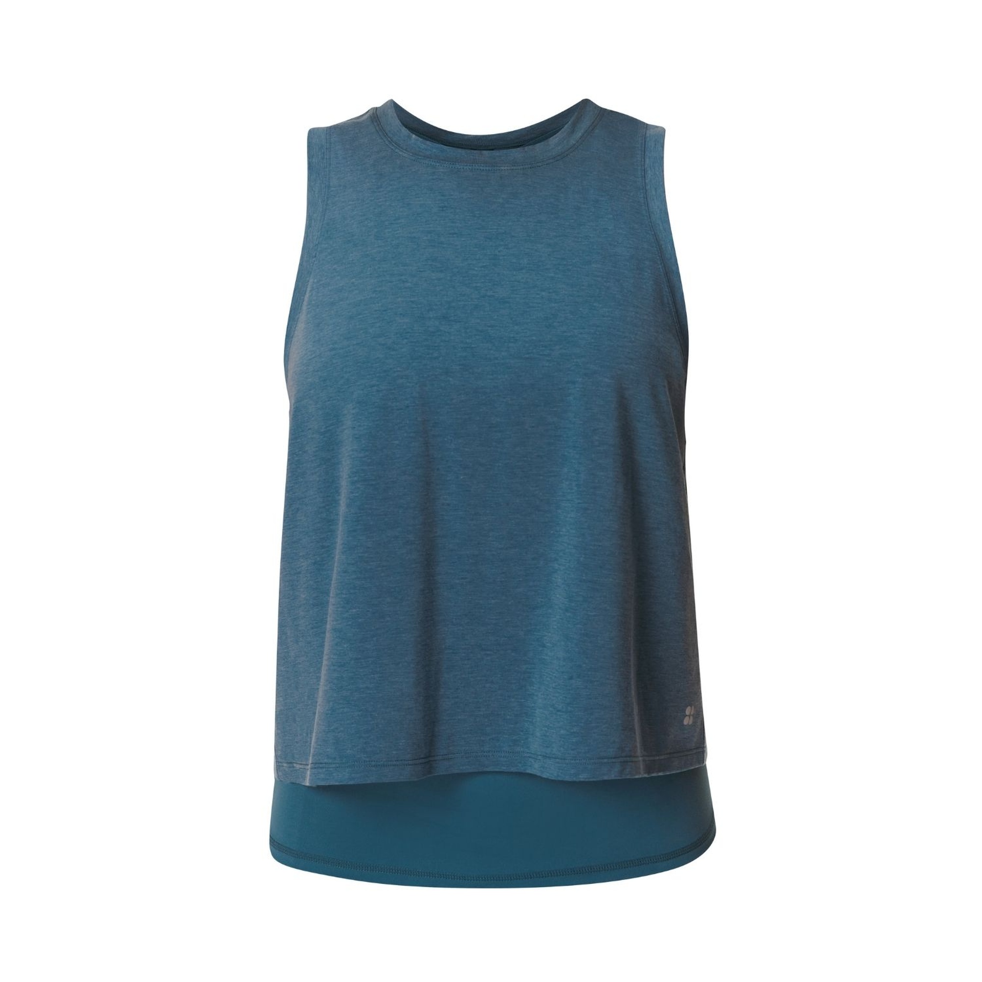 Sweaty Betty Soft Flow Double Up Tank Kadın Mavi Fitness Bra