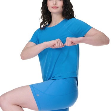  Sweaty Betty Power 6 Biker Shorts Kadın Mavi Koşu Şortu