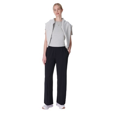  Sweaty Betty Explorer Wide Leg Track Pant Kadın Siyah Pantolon