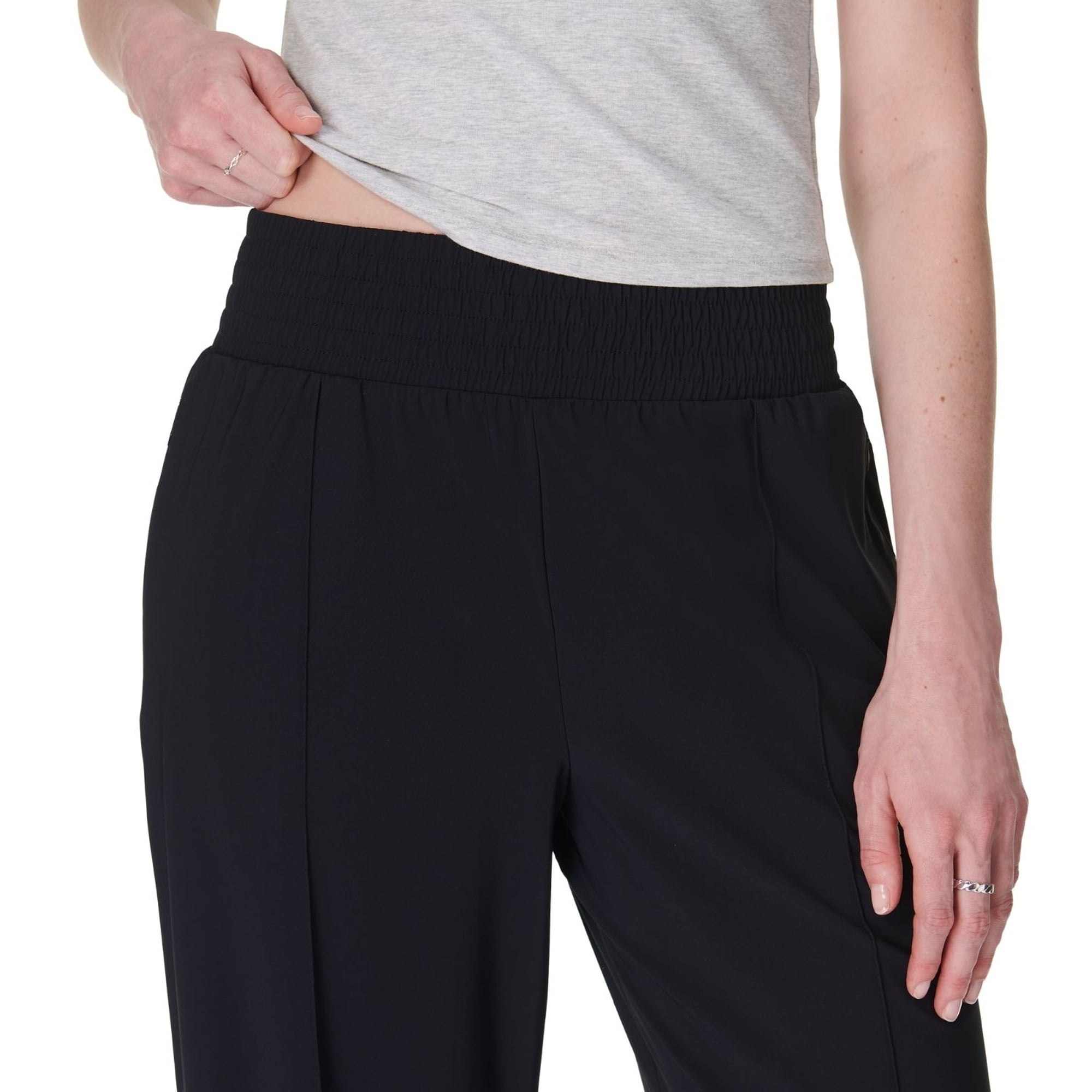 Sweaty Betty Explorer Wide Leg Track Pant Kadın Siyah Pantolon