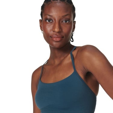 Sweaty Betty Spirit Restored Seamless Kadın Mavi Yoga Bra