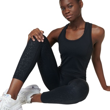  Sweaty Betty All Day Cropped Kadın Siyah Tank Top