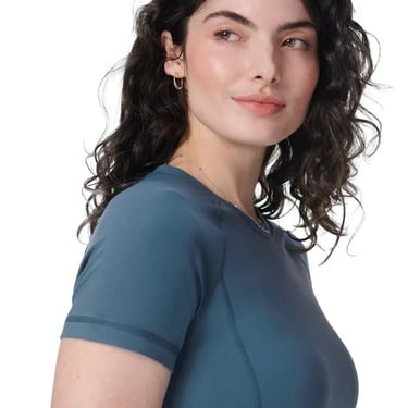  Sweaty Betty All Day Cropped Kadın Mavi Tişört