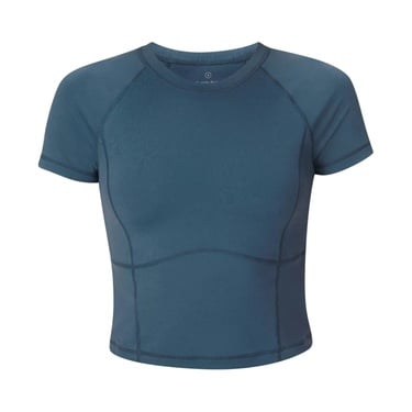  Sweaty Betty All Day Cropped Kadın Mavi Tişört