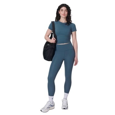  Sweaty Betty All Day Cropped Kadın Mavi Tişört