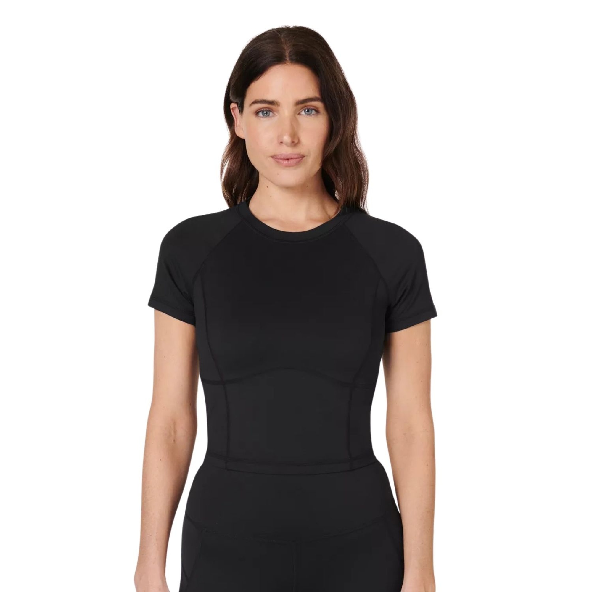 Sweaty Betty All Day Cropped T-shirt Kadın Siyah Şort