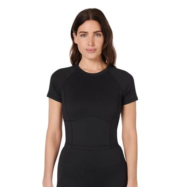  Sweaty Betty All Day Cropped T-shirt Kadın Siyah Şort