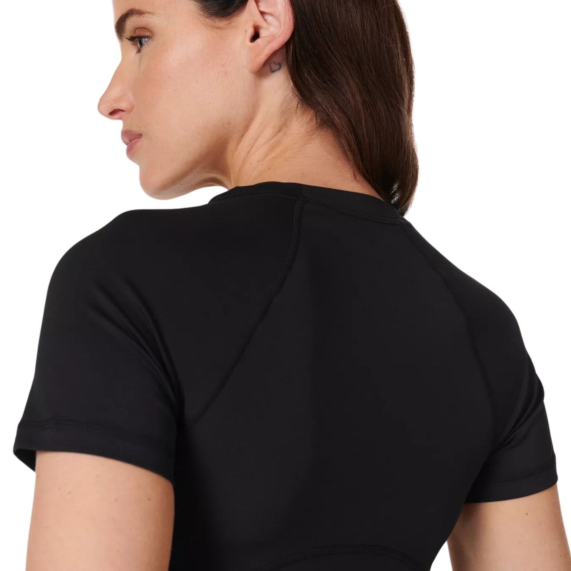 Sweaty Betty All Day Cropped T-shirt Kadın Siyah Şort