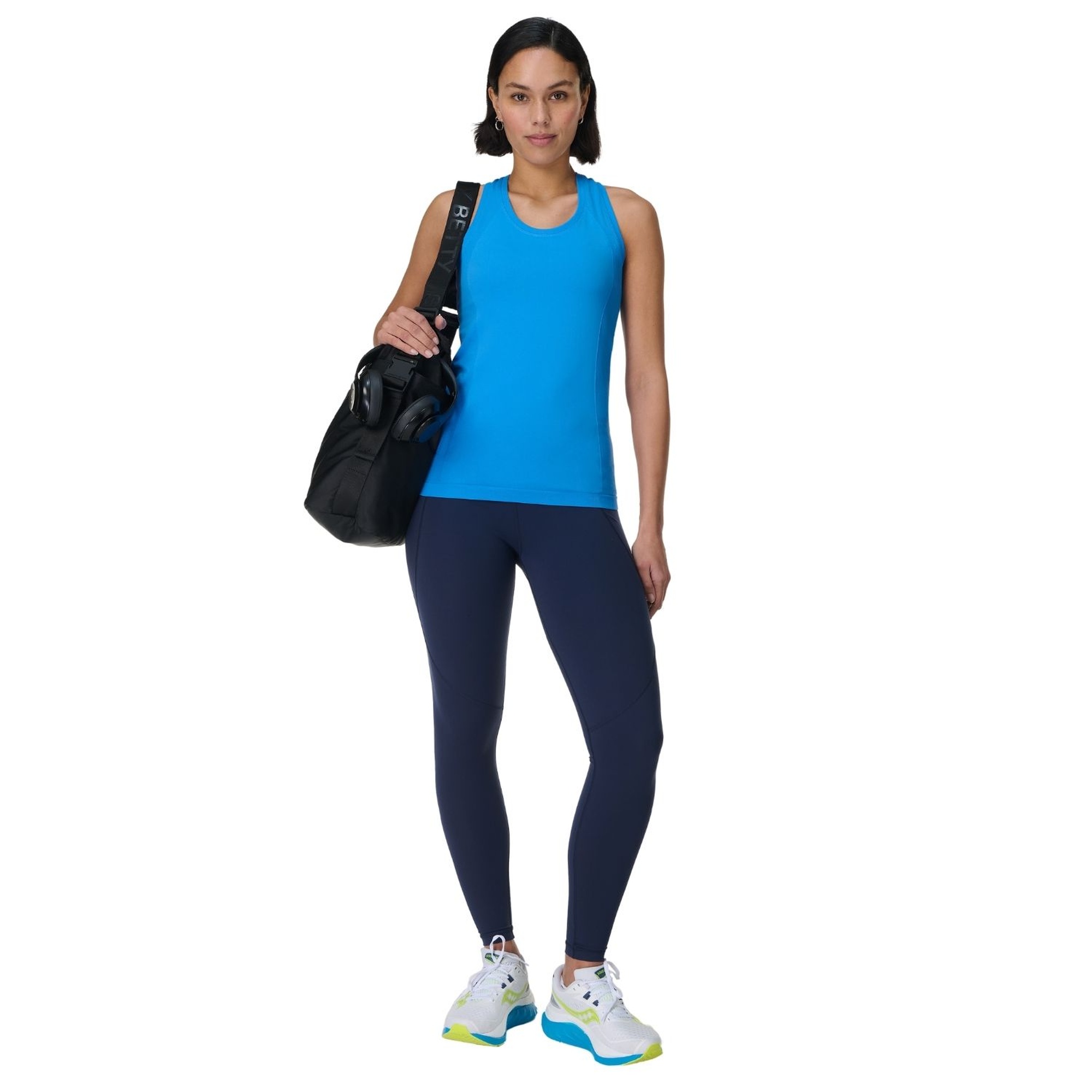 Sweaty Betty Athlete Seamless Workout Kadın Mavi Tank Top