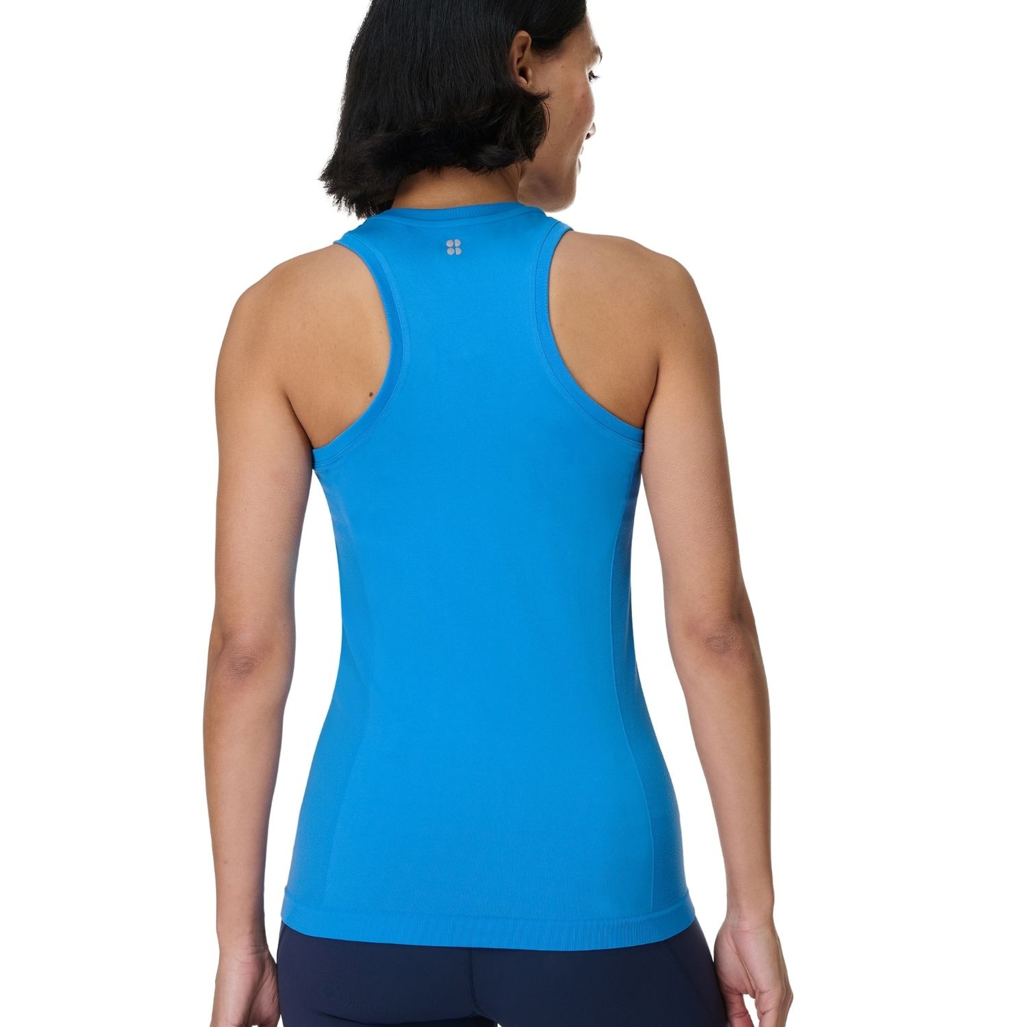 Sweaty Betty Athlete Seamless Workout Kadın Mavi Tank Top