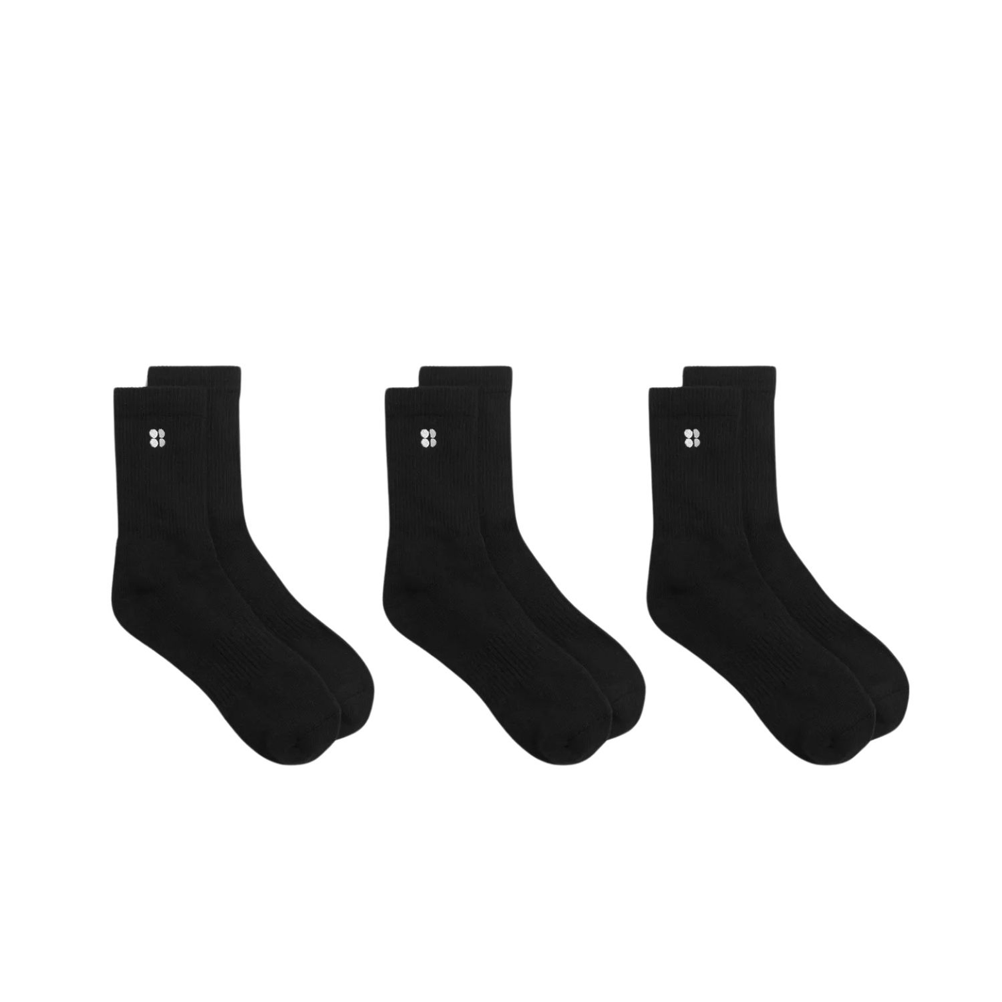 Sweaty Betty Essentials Crew Socks 3 Pack Kadın Siyah Çorap