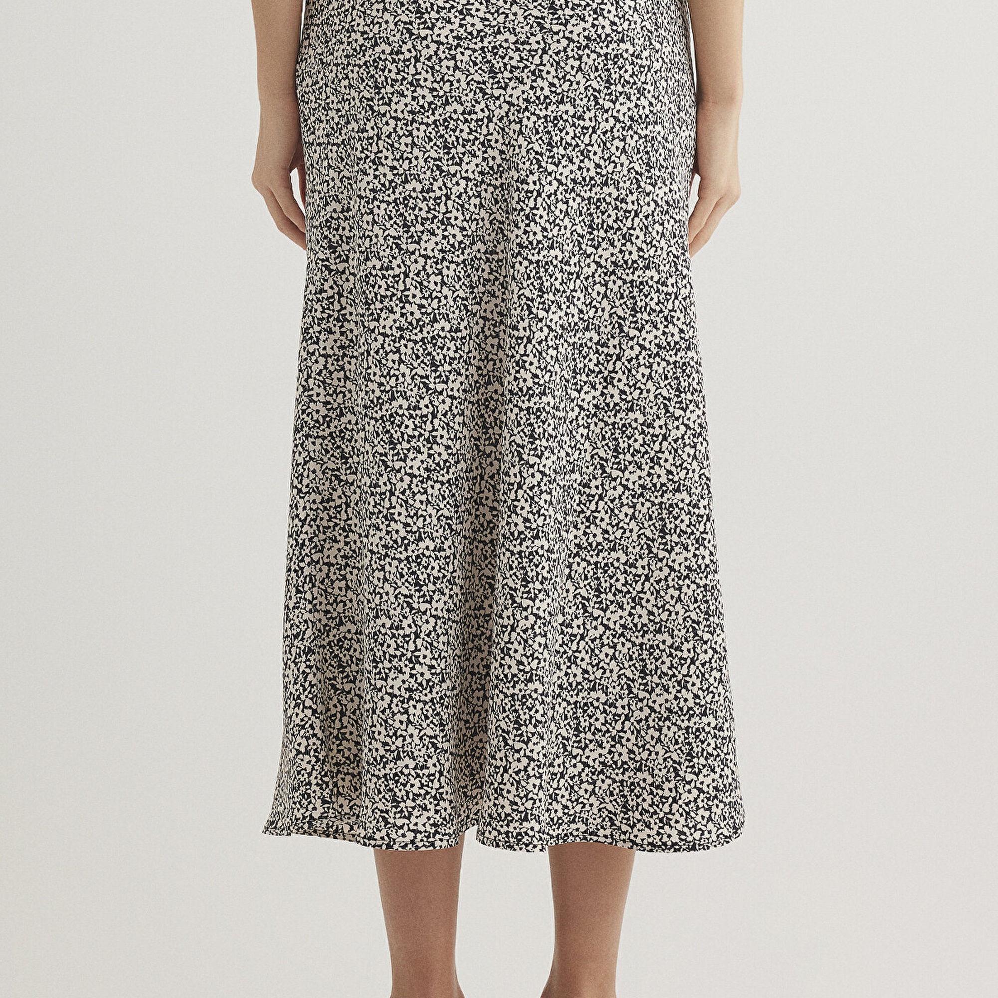 Mavi Baskılı Midi Etek 1310583-89851