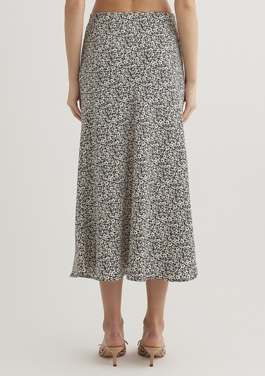  Mavi Baskılı Midi Etek 1310583-89851