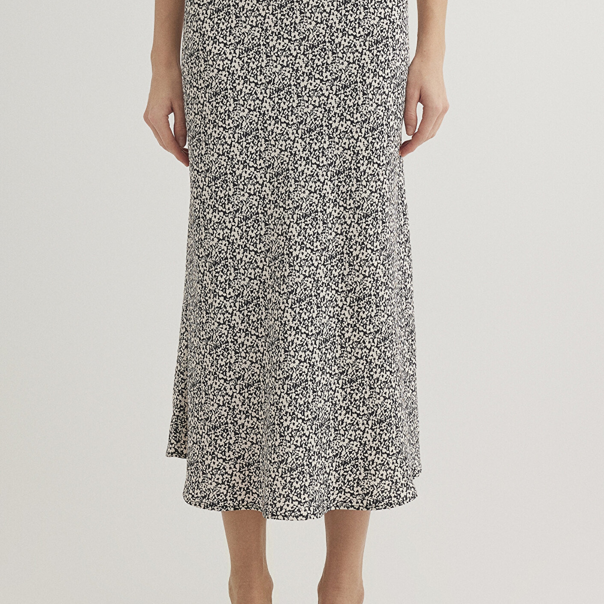 Mavi Baskılı Midi Etek 1310583-89851