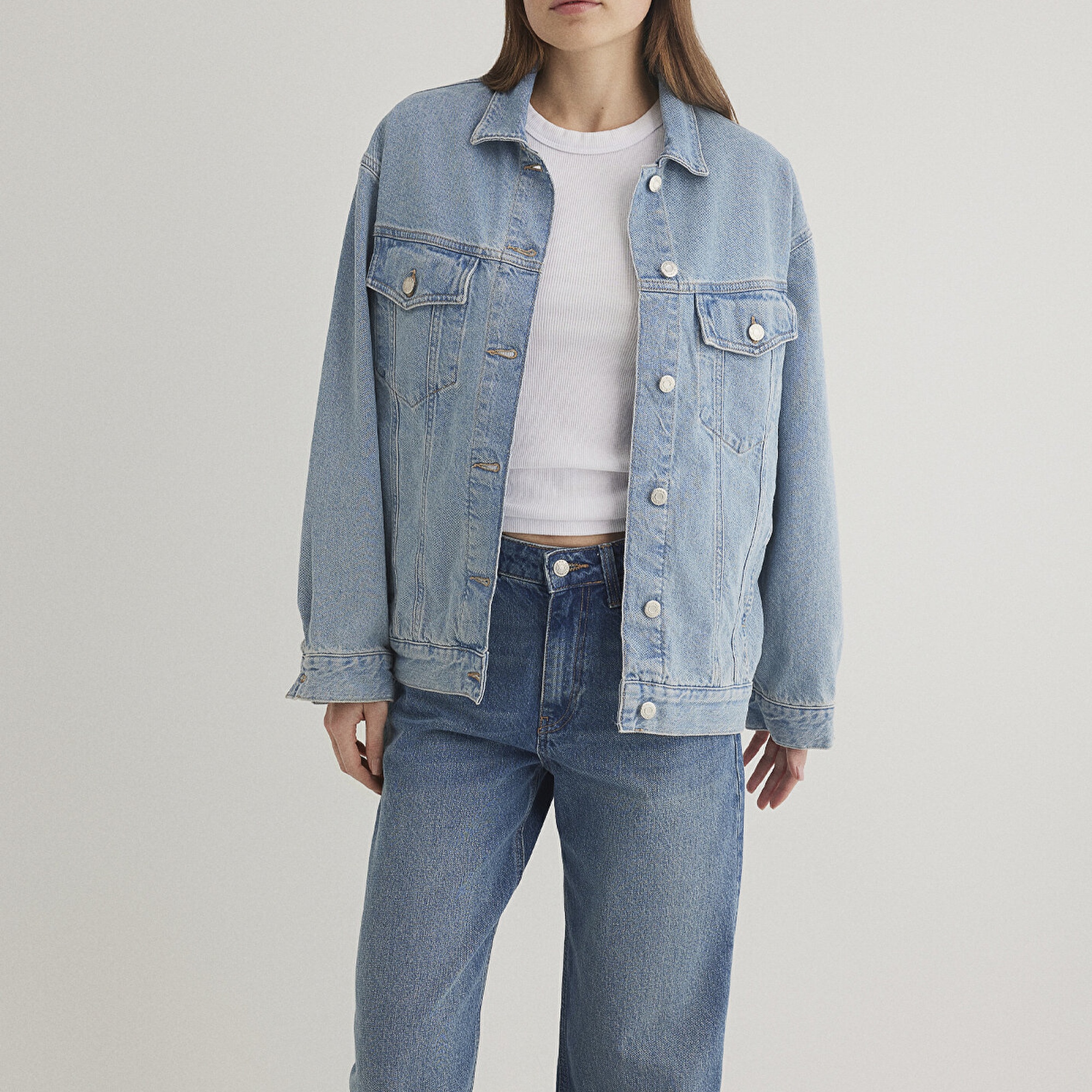 Mavi Luna 90lar Açık Mavi Jean Ceket 1110177-89165