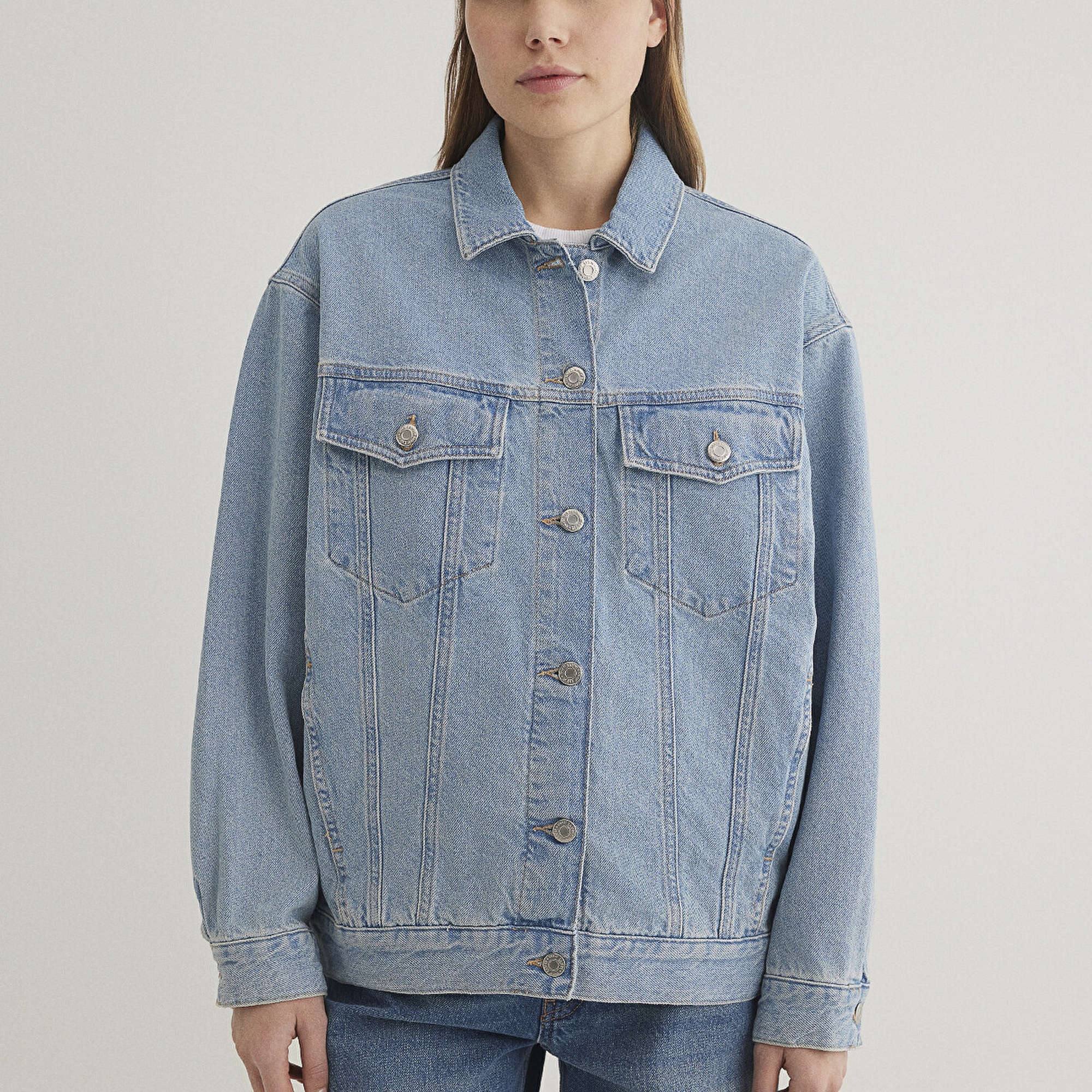 Mavi Luna 90lar Açık Mavi Jean Ceket 1110177-89165